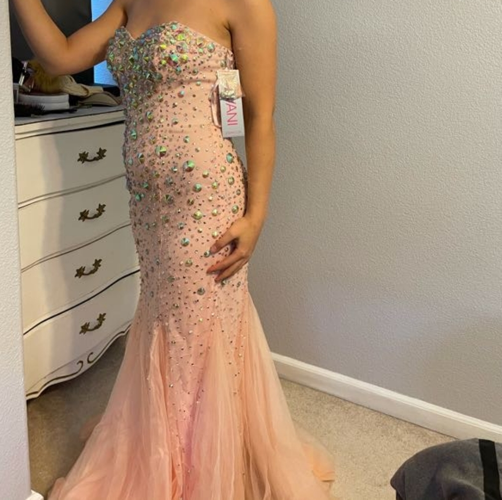 Jovani Gown style 88088 Blush Pink sz 4 - Picture 7 of 7
